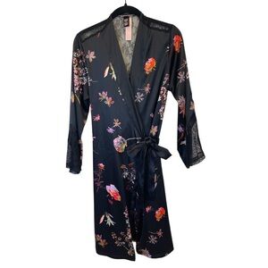 Victoria Secret Floral Elegance Satin Robe